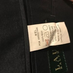 Navy and Gray Pin Stripe Men's Suit - 46L